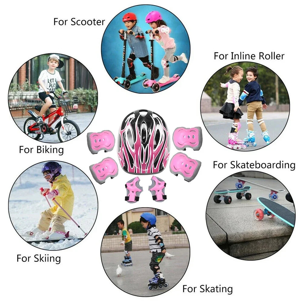 Kids Safety Helmet Set