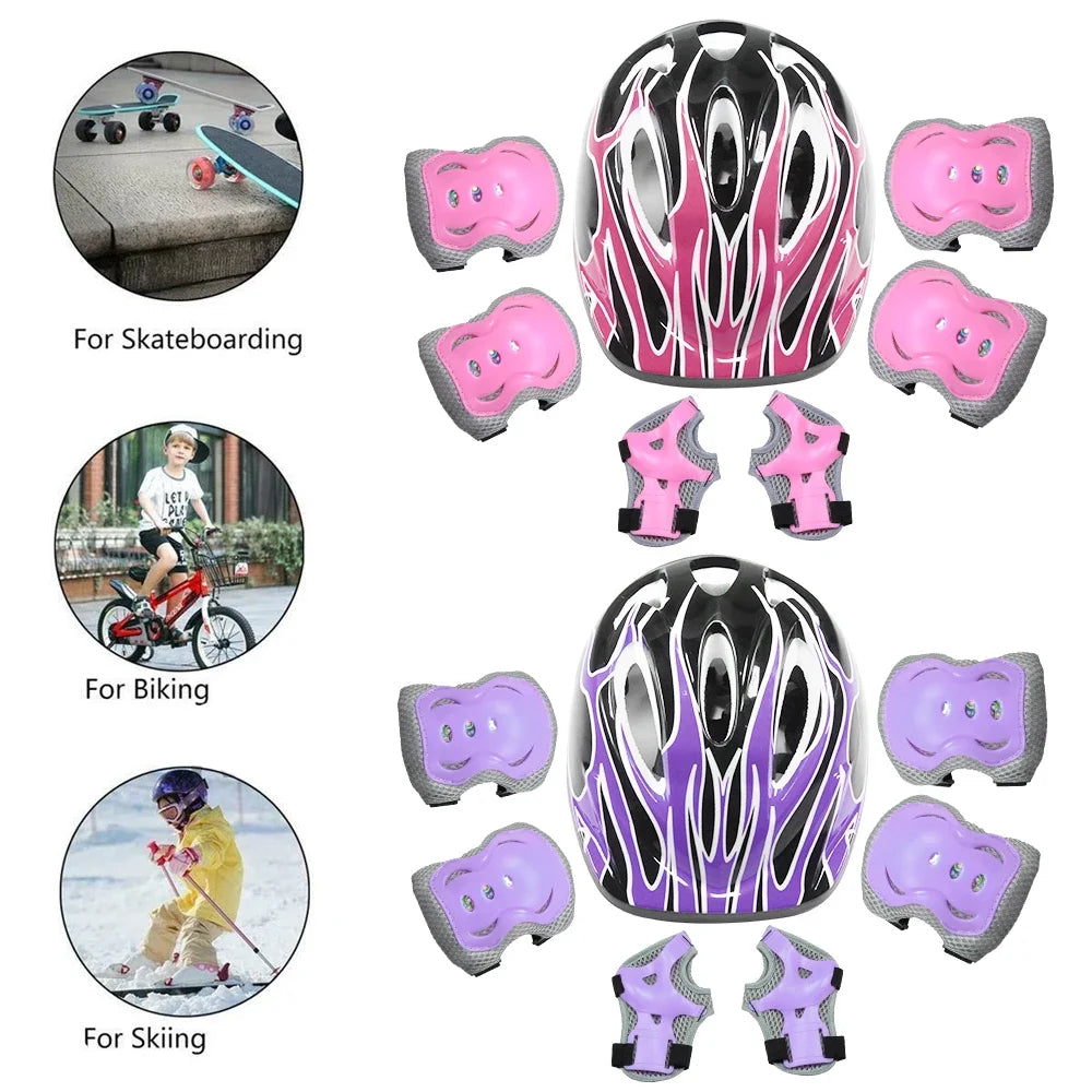 Kids Safety Helmet Set